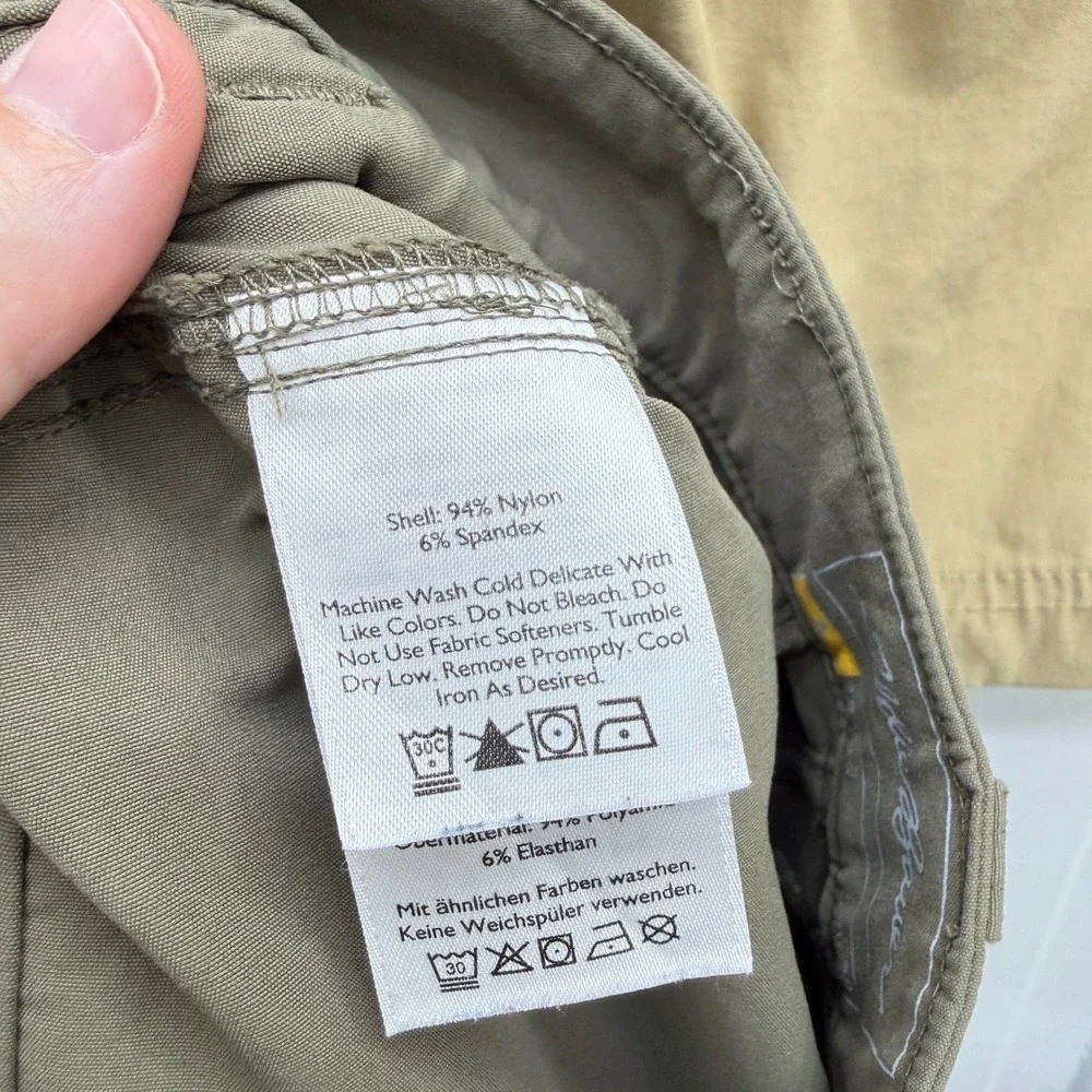 Eddie Bauer Travex Mens 30 Hiking Shorts Bundle 3 pack Brown Tan Nylon Spandex